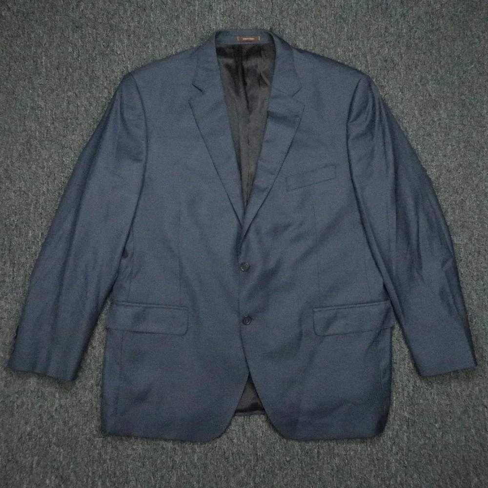 Peter Millar Blazer Mens 46R Blue‎ Wool Double Vented Suit Jacket Coat